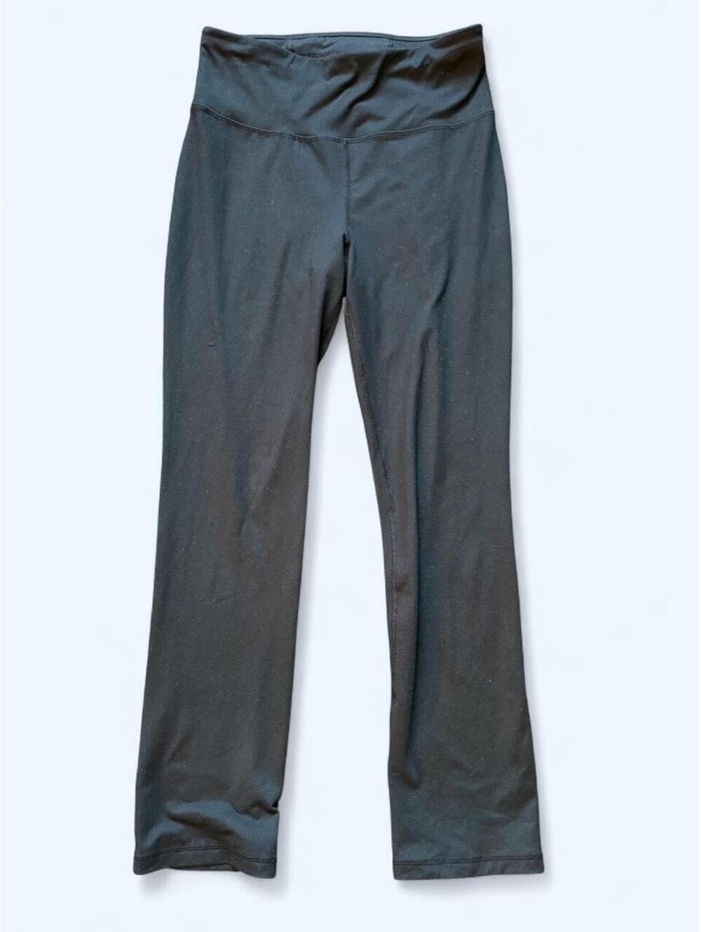 AVIA Black polyester & spandex leggings size S- slight flare in ankle.